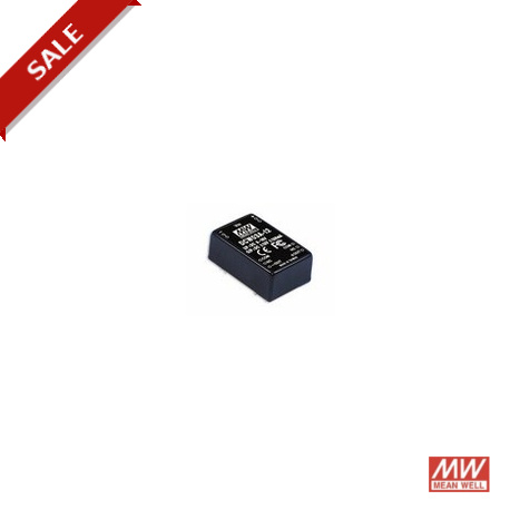 DCW03A-12 MEANWELL DC/DC-Wandler für Leiterplattenmontage, Eingang 9-18VDC, Ausgang ±12VDC / 0,25 A