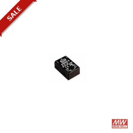 DCW05A-12 MEANWELL Conversor CC/CC para circuito impresso, Entrada: 9-18VCC, Saída: ±12VDC, 0,23 A. Potência..