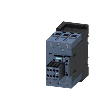 3RT2047-1NB34 SIEMENS Power contactor, AC-3 115 A, 55 kW / 400 V 2 NO + 2 NC, 20-33 V AC/DC 3-pole, 3 NO, Si..