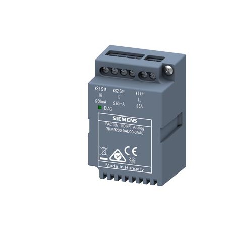 7KM9200-0AD00-0AA0 SIEMENS Erweiterungsmodul I(N),I(Diff),analog N-Leiter Messung, Differenzstrommessung, 2 ..