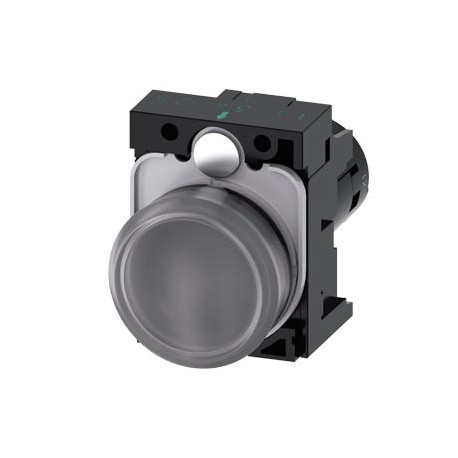 3SU1201-6AF24-1AA0 SIEMENS Indicator light with LED lamp, compact, 22 mm, round, plastic, clear with red-yel..