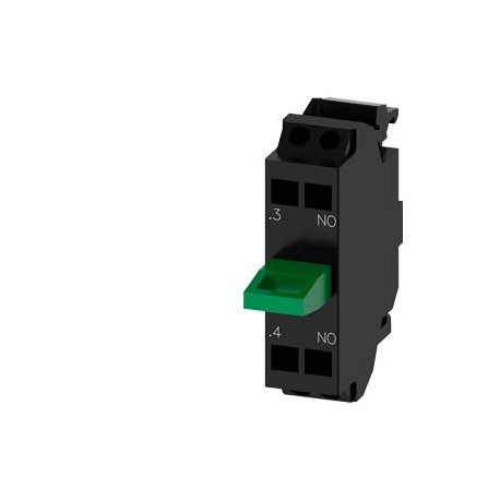 3SU1400-2AA10-3LA0 SIEMENS Contact module with 1 contact element, 1 NO, gold-plated contacts, spring-type te..