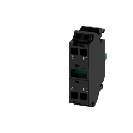 3SU1400-1AA10-3LA0 SIEMENS Contact module with 1 contact element, 1 NO, gold-plated contacts, spring-type te..