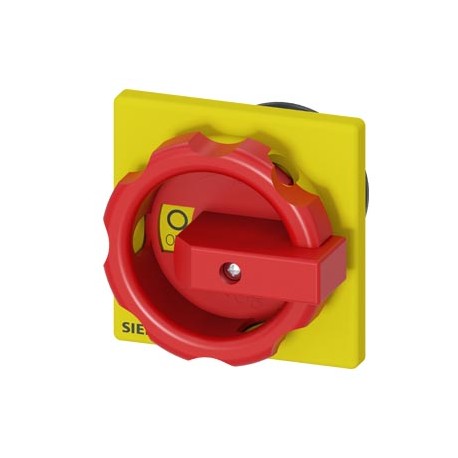 3LD9344-3C SIEMENS commande rotative, rouge/jaune 66x66 mm fixation à l'avant fixation centrale 22,5 pour ar..