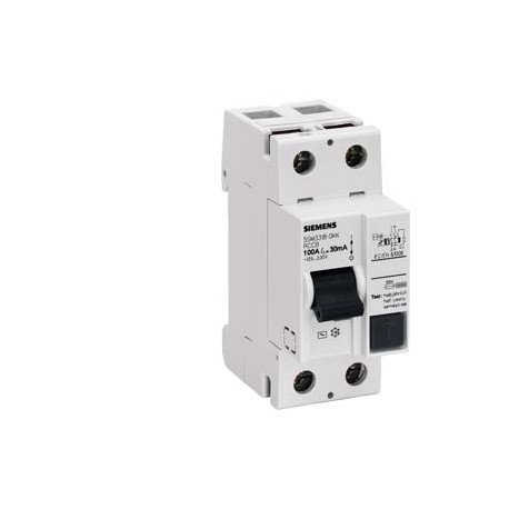5SM3318-0KK SIEMENS interruttore automatico differenziale a 2 poli, Tipo AC, In: 100 A, 30 mA, Un AC: 230 V