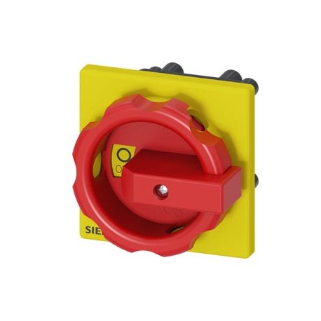 3LD9344-5C SIEMENS commande rotative, rouge/jaune 66x66 mm fixation à l'avant fixation centrale 22,5 mm, acc..