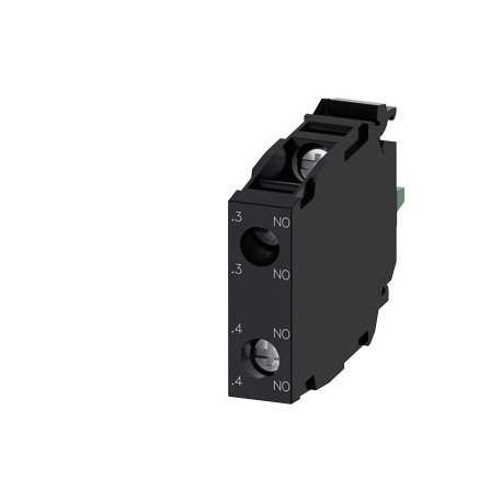 3SU1400-1AA10-1NA0 SIEMENS Contact module with 2 contact elements, 2 NO, gold-plated contacts, screw termina..
