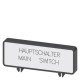 3LD9346-1A SIEMENS additional label, German/English "Hauptschalter/Main Switch" , accessories for 3LD3 switc..