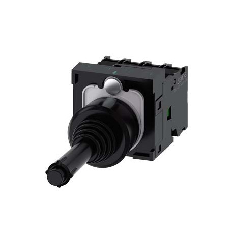 3SU1100-7BE10-1QA0 SIEMENS Coordinate switch, 22 mm, round, plastic, black, 4 switch positions, latching, wi..