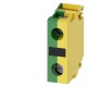 3SU1400-1DA43-1AA0 SIEMENS borne de apoyo, verde/amarillo, bornes de tornillo, para fijación en placa frontal