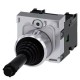 3SU1150-7BA88-1NA0 SIEMENS Coordinate switch, 22 mm, round, metal shiny, black, 2 switch positions, horizont..