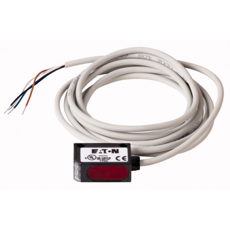 E71-CON-CA 100069 EATON ELECTRIC Detector Photoelectric, range 80 cm, 4-wire, 10 30 V DC, NPN, cable