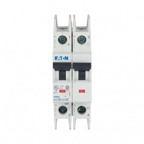 FAZ-C8/2-NA-DC 120640 Y7-120640 EATON ELECTRIC Interruptor magnetotérmico FACE, 8A, 2P, curva C, DC, NA