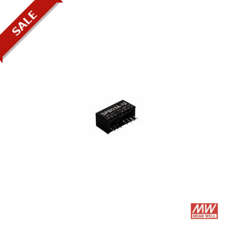 SPB03A-05 MEANWELL Convertisseur DC-DC pour montage sur circuit, Entrée 9-18VDC, Sortie 5V / 0.6 A, SIP à tr..