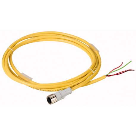 CSAS4F4CY2202 166982 EATON ELECTRIC Cable de conexión 4 polos AC Conector M12 hembra Recto/abierto L 2m