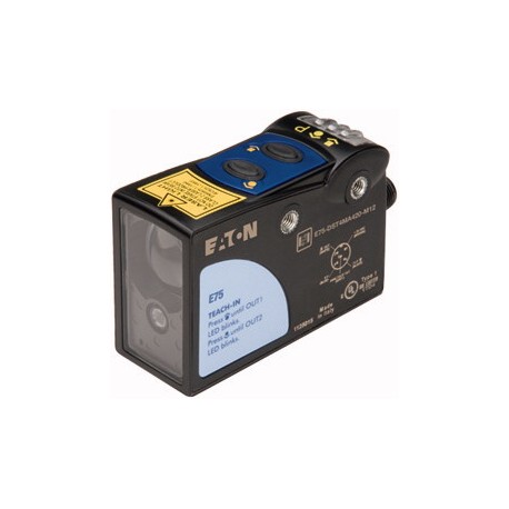 E75-DST400A010-M12 166996 EATON ELECTRIC Detector Fotoeléctrico analógico 0-10 V DC HxWxD 53x31x80mm Sn 0.3-..