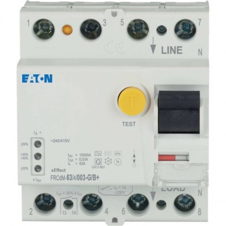 FRCDM-63/4/003-G/B+ 167882 FRCDM-63/4/003-G/B. EATON ELECTRIC digitaler allstromsensitiver FI-Schalter, 63A,..