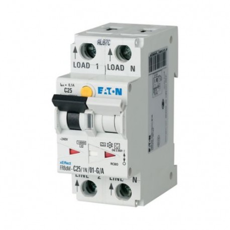 FRBDM-D6/1N/003-G/A 168273 Y7-168273 EATON ELECTRIC Interruptor Combinado, 6A, 30mA, curva D , 1P+N, Classe ..