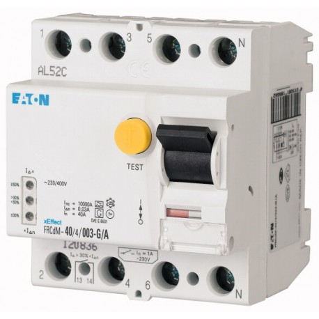 FRCDM-63/4/003-U 168640 EATON ELECTRIC Digital Interruptor diferencial, 63A, 4p, 30mA, Tipo U