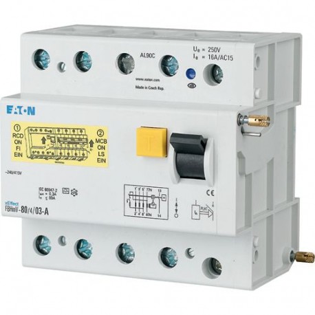 FBHMV-80/4/1-A 170135 Y7-170135 EATON ELECTRIC Блок дифференциал для а-я, 80А, 4P, 1000mA, Класс А