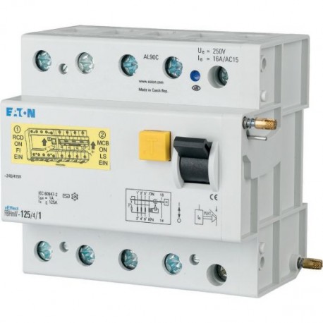 FBHMV-125/4/05 170254 Y7-170254 EATON ELECTRIC Blocco differenziale per AZ, 125A, 4P, 500mA, Classe AC