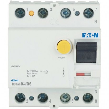 FRCMM-16/4/003 170409 Y7-170409 EATON ELECTRIC Interruptor diferencial, 16A, 4p, 30mA, tipo AC