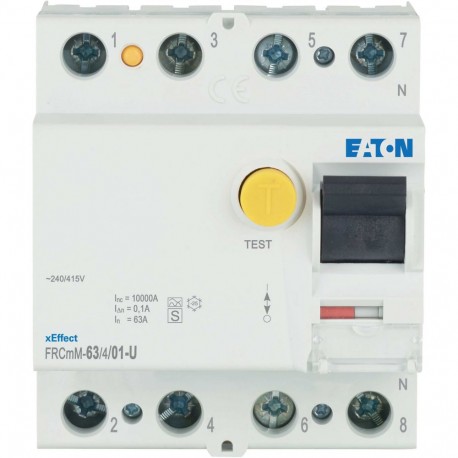 FRCMM-63/4/01-U 170461 EATON ELECTRIC Fi-schalter, 63A, 4p, 100mA, klasse Oder