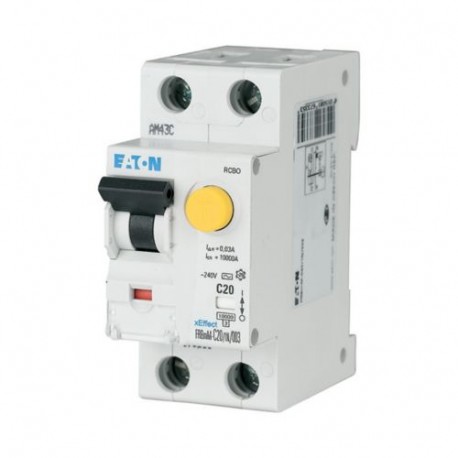 FRBMM-D20/1N/01 170543 EATON ELECTRIC interruptor Combinado, 20A, 100mA, curva D , 1P+N, classe AC