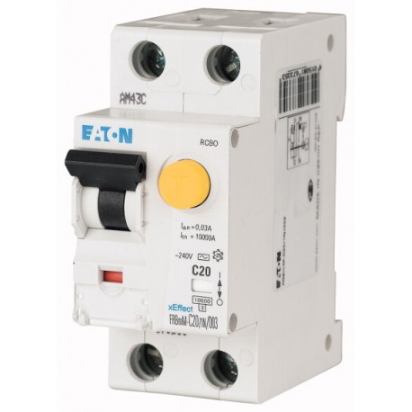 FRBMM-D6/1N/001-A 170916 Y7-170916 EATON ELECTRIC RCD/MCB combination switch, 6A, 10mA, miniature circuit-br..