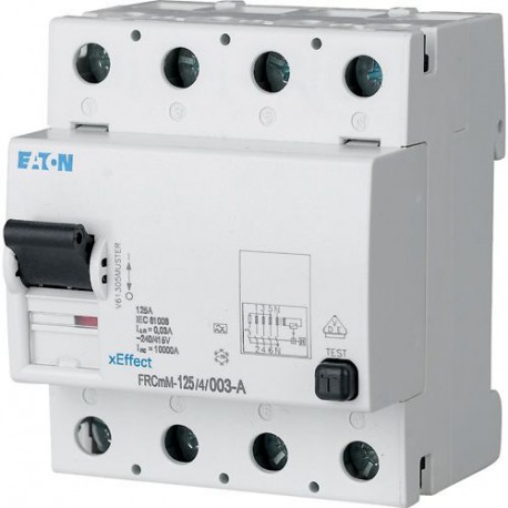 FRCMM-125/4/003-G/A 171178 EATON ELECTRIC Residual current circuit breaker (RCCB), 125A, 4p, 30mA, type G/A