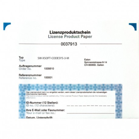 SW-XSOFT-CODESYS-3-M 171887 Y7-171887 EATON ELECTRIC Programming software, PLC, in accordance to IEC61131-1,..