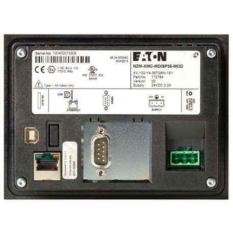 NZM-XMC-MDISP35-MOD 172764 EATON ELECTRIC BreakerVisu 24 VDC, 3, 5 ", TFT color display, Modbus RTU, Ethernet