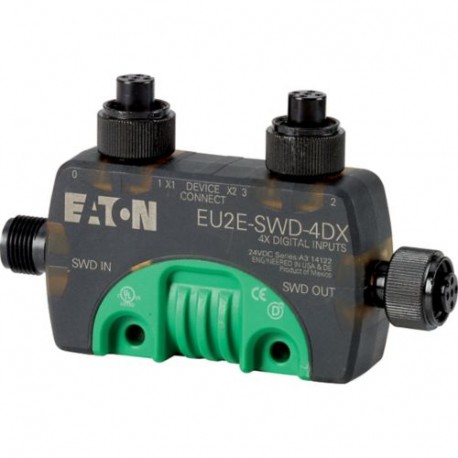 EU2E-SWD-4DX 174726 EATON ELECTRIC T-Connector SWD, модуль ввода/вывода IP69K, 24 В пост. тока, четыре входа..