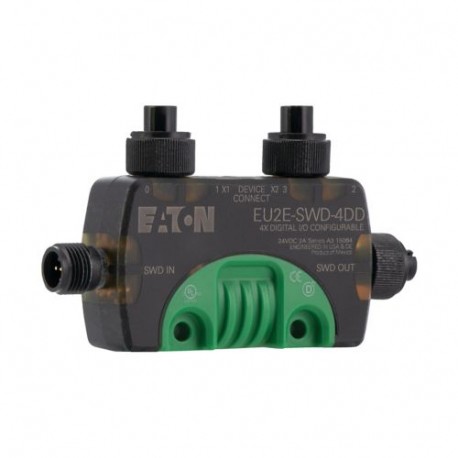 EU2E-SWD-4DD 174732 Y7-174732 EATON ELECTRIC Módulo IP67 SWDT, 24 V DC, 4 ED/SD configuráveis com alimentaçã..
