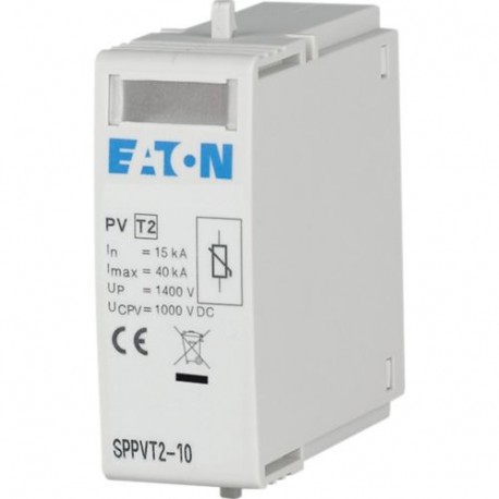 SPPVT2-10 176092 Y7-176092 EATON ELECTRIC Proteção de sobretensões, com cartuchos, 1000V DC, 1P