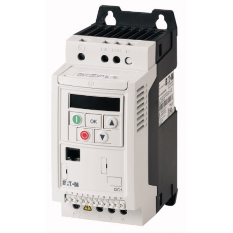 DC1-1D2D3NN-A20CE1 185765 EATON ELECTRIC Variable frequency drive, 115 V AC, single-phase, 2.3 A, 0.37 kW, I..