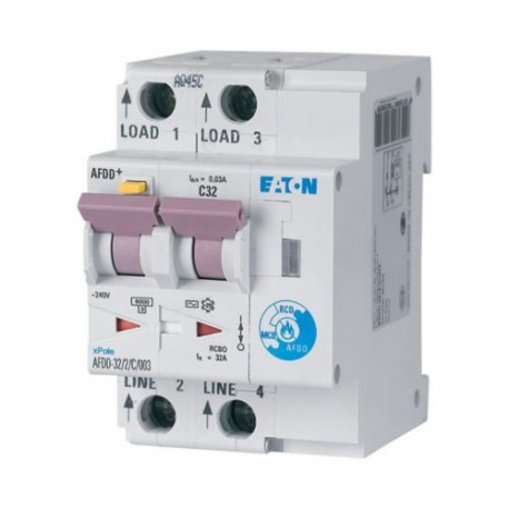 AFDD-32/2/B/003-A 187231 Y7-187231 EATON ELECTRIC Arc Fault Detection Device, 2 poles, B32A, 30mA, type A