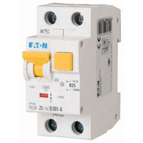 PKDM-2/1N/D/03-A 248782 EATON ELECTRIC interruptor Combinado, 2A, 300mA, curva D, 1P+N, classe A