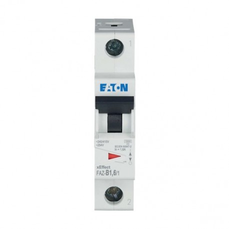 FAZ-B1,6/1 278522 Y7-278522 EATON ELECTRIC Interruptor magnetotérmico FACE, 1.6, 1P, curva B