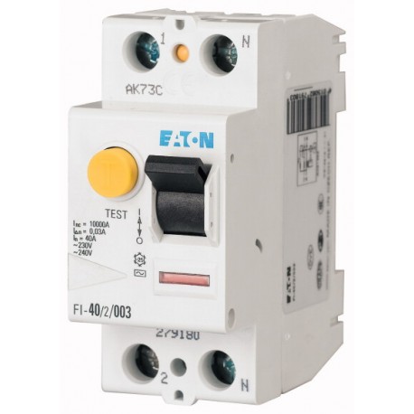 FI-25/2/003-A 279184 FI-25-2-003-A EATON ELECTRIC Interrupteur différentiel, 25A, 2p, 30mA, type A