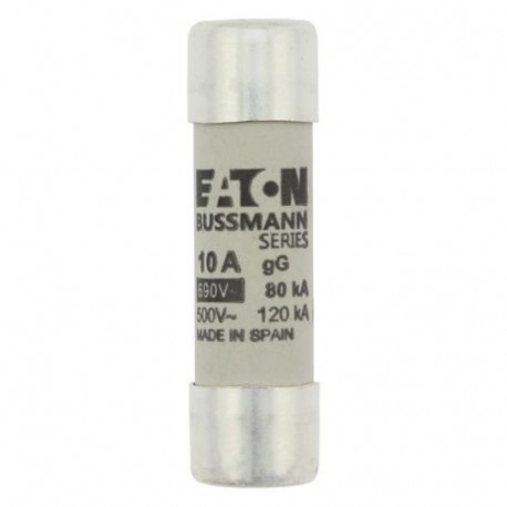 C14G10 CYLINDRICAL FUSE 14 x 51 10A GG 690V AC EATON ELECTRIC Cartouche fusible, Basse tension, 1 A, AC 690 ..