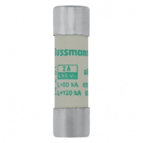 C14M2 CYLINDRICAL FUSE 14 x 51 2A AM 500V AC EATON ELECTRIC Cartouche fusible, Basse tension, 1 A, AC 690 V,..