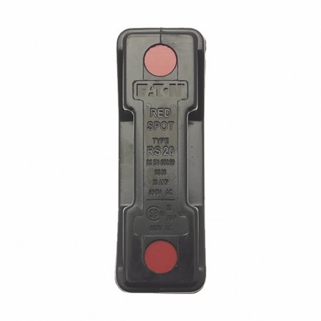 RS20P/G RED SPOT 20A BACK STUD CONNECTED BLACK EATON ELECTRIC Portafusibile, Bassa tensione, 100 A, AC 690 V..