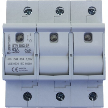 DISCONNECTOR GAUGE 50A STVGP-DO2-50 EATON ELECTRIC Контактный винт, низкое напряжение, 50 A, D02