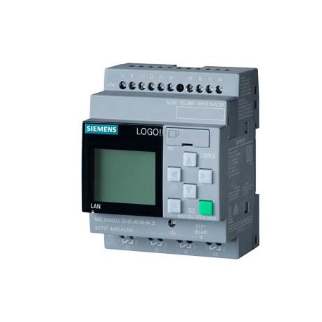 6ED1052-1FB08-0BA0 SIEMENS LOGO! 230RCE, MOD. LOG., DISPL. AL/E/S: 115V/230V/RELE 8 ED/4 SD, MEM. 400 BLOQUE..