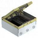 UDHOME4 2M MT U 7427252 OBO BETTERMANN UDHOME4 floor box, with MT3 module support, freely equippable, brass