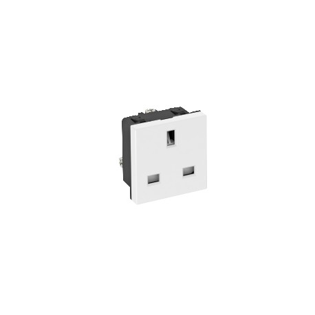 STD-BS0 RW1 6120722 OBO BETTERMANN Socket 0°, British Standard, article, blanc