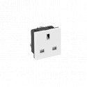 STD-BS0 RW1 6120722 OBO BETTERMANN Socket 0°, British Standard, single, white