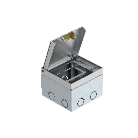 UDHOME2 BV 7427019 OBO BETTERMANN UDHOME2 floor socket, with stainless steel lid, freely equippable 