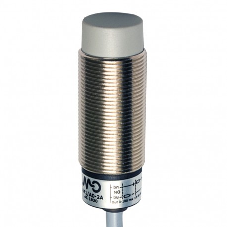 AK1/AP-4A MICRO DETECTORS Inductive sensor M18 unshielded NO/PNP cable 2m axial